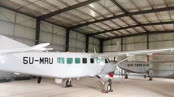 Q235B Prefab Metal Airplane Hangar Customized Design For Aircraft Storage