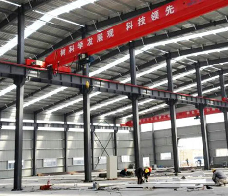 Galvanized Steel Frame Warehouse Painted Surface Wide Span Prefab Factory Building