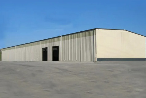 Galvanized Steel Frame Warehouse Painted Surface Wide Span Prefab Factory Building
