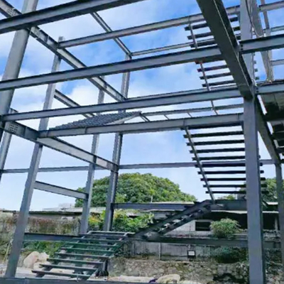 Wind Resistant Hot Rolled Steel Structure Building Customized Size Steel Frame Office