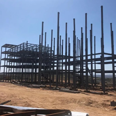 Large Spans Prefabricated Steel Structure Wind Resistance High Rise Buildings Office