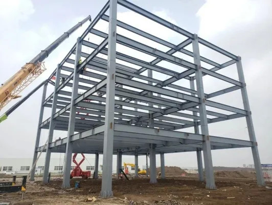 Custom Colors Q355 Commercial Steel Building Sqaure Tube H Section Prefabricated Sheds