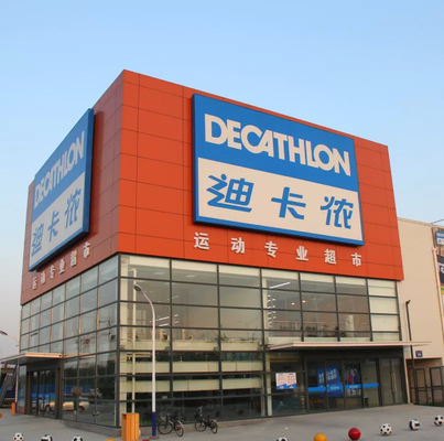 OEM Size Commercial Steel Structures Mall Steel Portal Frame Buildings Corrosion Proof