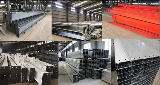 Fast Build Commercial Metal Sheds Eco Friendly Modular Steel Structure Fire Resistance