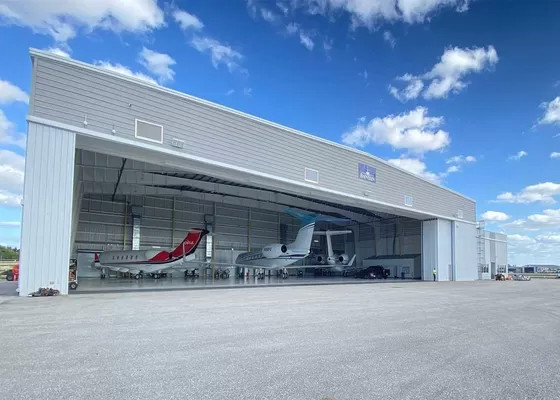 Customized Pre Engineered Aircraft Hangars Long Span Metal Structure Hangar