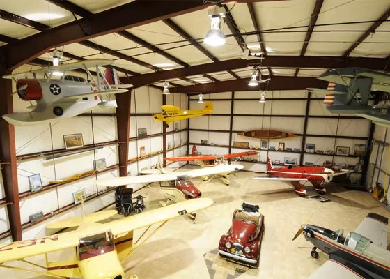 Customed Size Metal Hangar Building Q235 H Section Steel Aircraft Hangar Big Span
