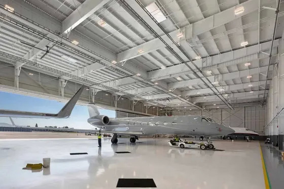 Aviation Industry Metal Airplane Hangar Sophisticated Structural Steel Hanger 5m - 6m