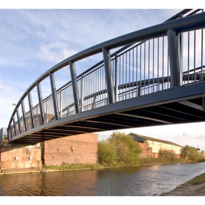 Wide Span Prefabricated Steel Structure Bridge Customized Size Weather Resitence