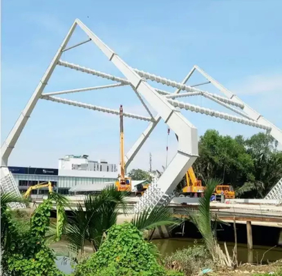 Prefabricated Steel Structure Bridge Customized Size Long Span Steel Frame Bridge