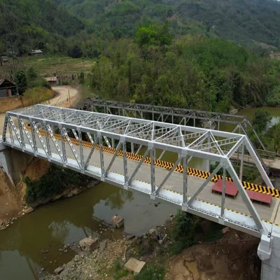 Angle Steel Military Pontoon Bridge High Stability Hot Rolled Prefabricated Steel Bridge