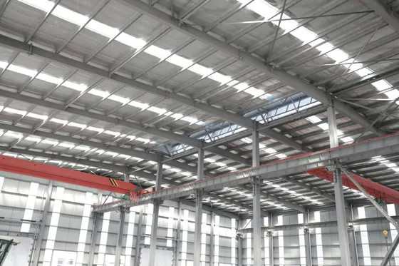 Corrugated / Sandwich Panel Steel Frame Shed Construction With Windows