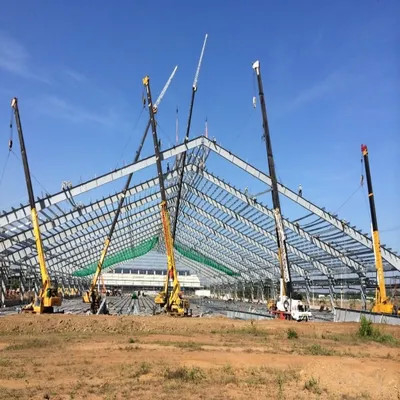 Commercial Q355 Steel Line Sheds Building Warehouse Steel Shed Construction Large Span
