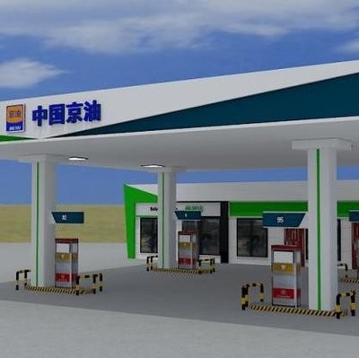 Strong Strength Prefabricated Steel Frame Shed Roof Trusses For Petrol Station