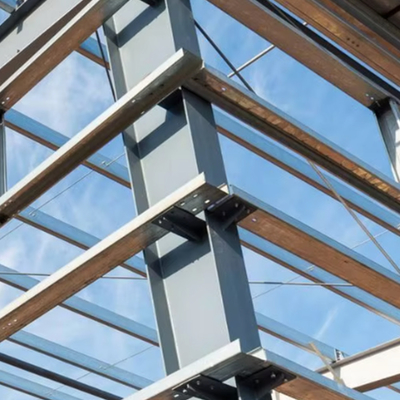 Customized Logo Q235 Industrial Steel Structure Building Steel Frame Car Park Antirusty