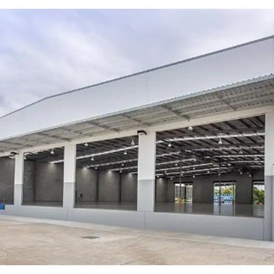 Custom Length Prefabricated Building Factories Fast Build  Car 4s Hall Steel Structure